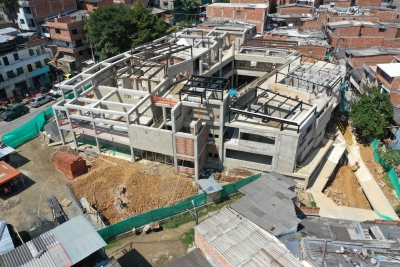 En más del 60 % avanza construcción del Jardín Renacer, primera obra pública en 37 años del sector Pablo Escobar