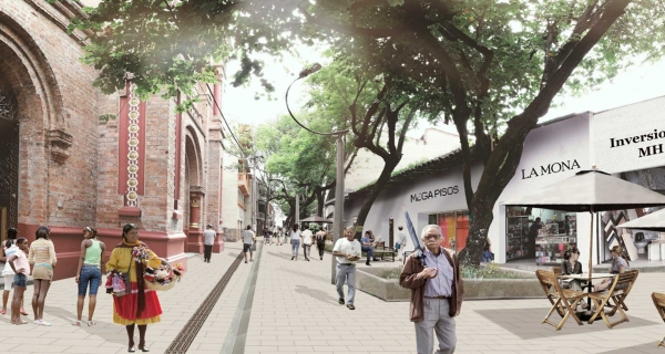 Más de 10.000 personas se beneficiarán con obras del nuevo corredor peatonal Boyacá-San Benito, en el Centro de Medellín