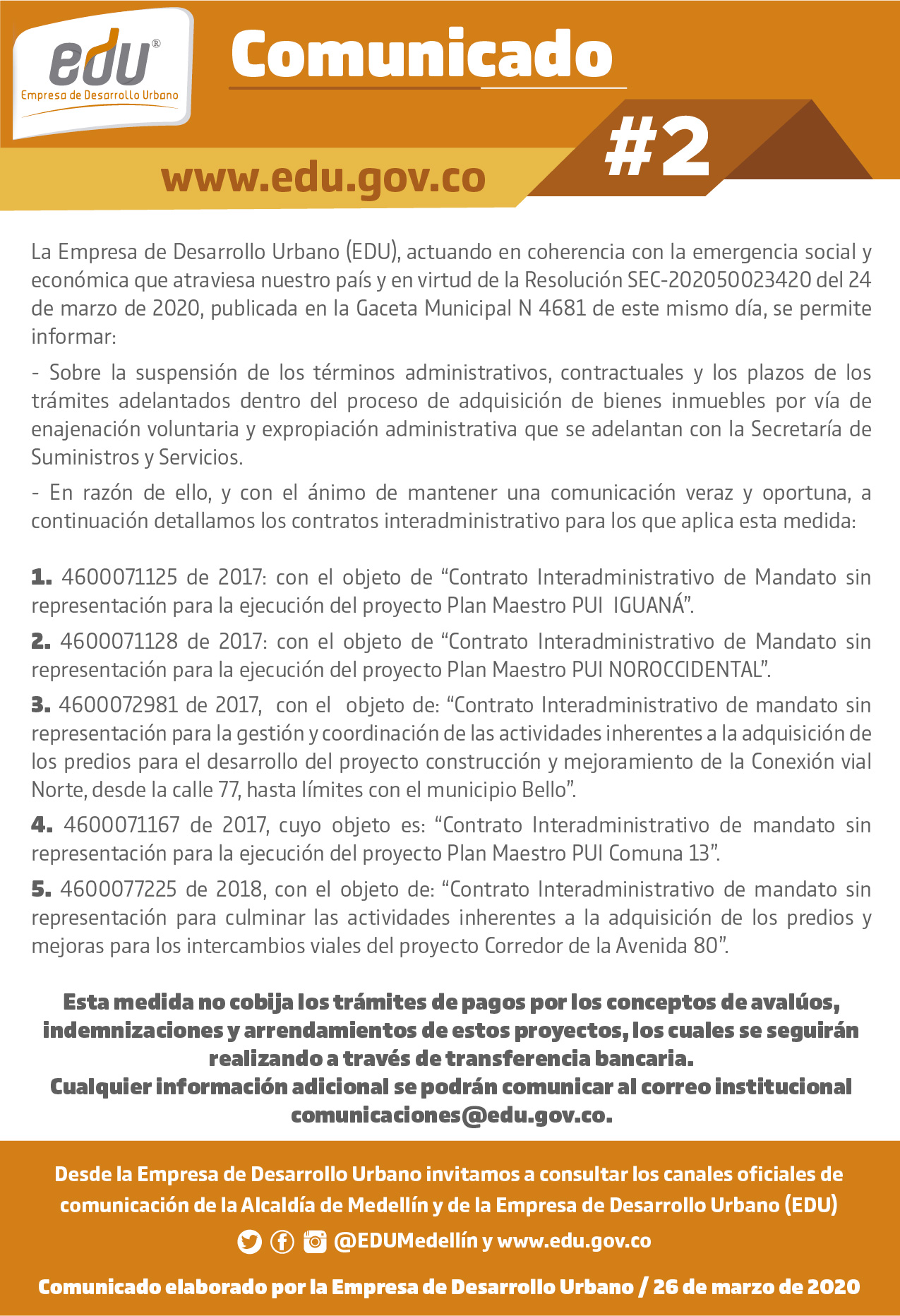 COMUNICADO 2 Mesa de trabajo 1