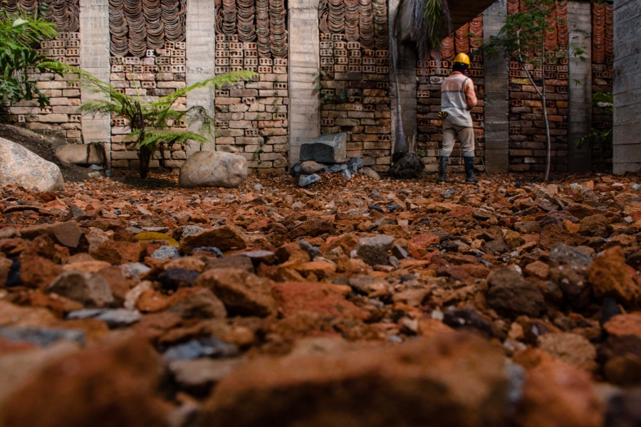 En Prado se construye&nbsp;un&nbsp;parque con escombros