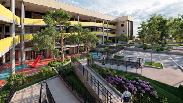 La Alcaldía de Medellín continúa mejorando la infraestructura educativa: ahora construye un nuevo bloque en la I. E. Federico Ozanam