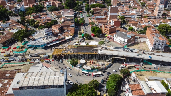 El intercambio vial de la avenida 80 con la calle Colombia alcanzó un 50 % de avance de obra